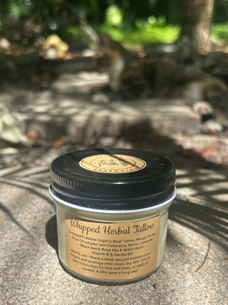 Whipped herbal tallow jar